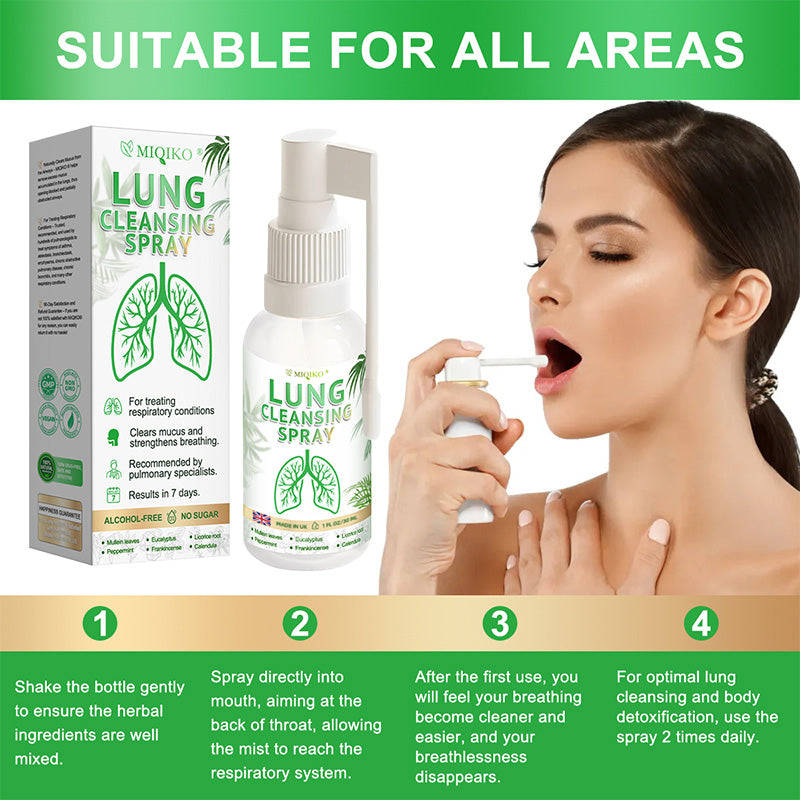 😍🎁MIQIKO® Advanced Lung Cleansing Spray, Clean the lungs & respiratory tract🫁