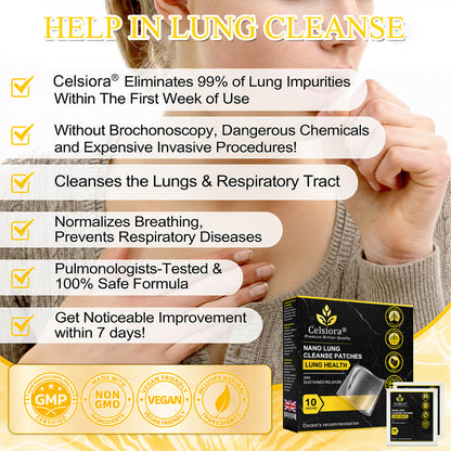 😍💝Celsiora® Nano Lung Cleanse Patches (stubborn mucus, COPD, chest tightness, shortness of breath, persistent cough, pneumonia)
