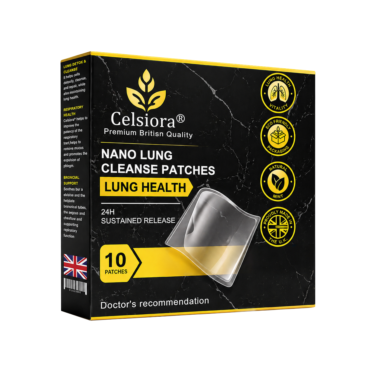 😍💖Celsiora® Nano Lung Cleanse Patches (stubborn mucus, COPD, chest tightness, shortness of breath, persistent cough, pneumonia)