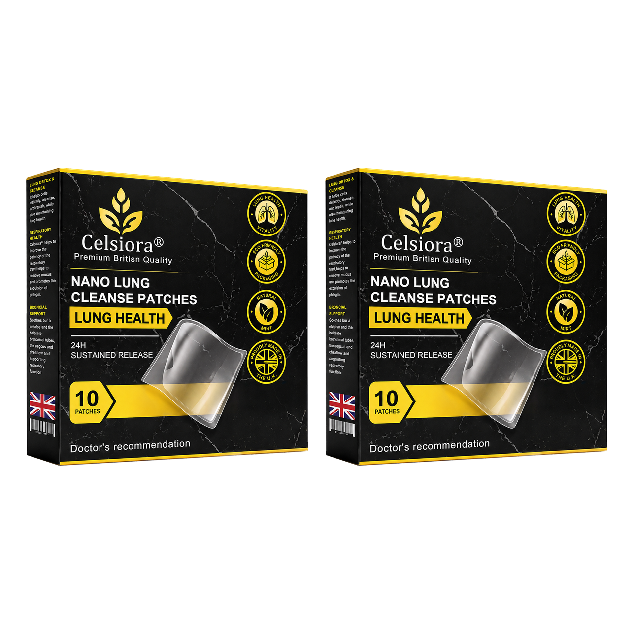 😍💖Celsiora® Nano Lung Cleanse Patches (stubborn mucus, COPD, chest tightness, shortness of breath, persistent cough, pneumonia)