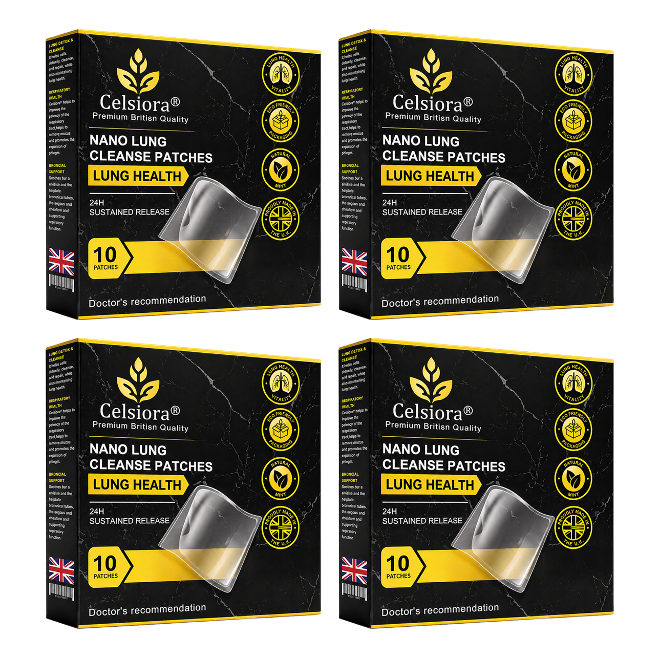 😍💖Celsiora® Nano Lung Cleanse Patches (stubborn mucus, COPD, chest tightness, shortness of breath, persistent cough, pneumonia)