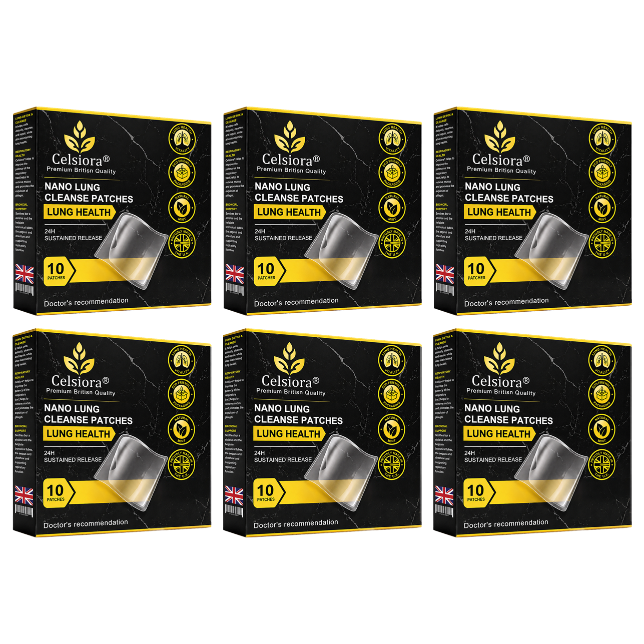 😍💖Celsiora® Nano Lung Cleanse Patches (stubborn mucus, COPD, chest tightness, shortness of breath, persistent cough, pneumonia)