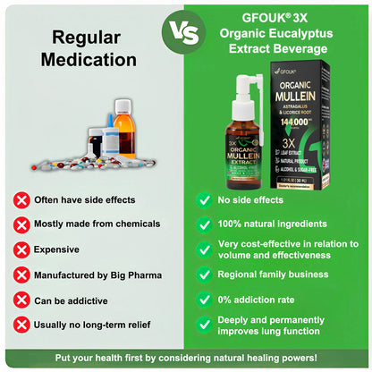 😍 💥GFOUK®3X Concentrated Mullein Lung Cleanse Spray —Difficulty coughing up phlegm, shortness of breath, excessive mucus, bronchitis, and lung infections