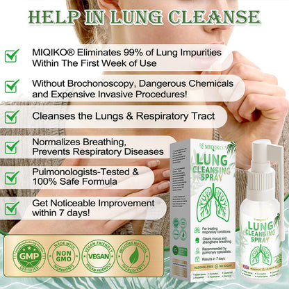 😍🎁MIQIKO® Advanced Lung Cleansing Spray, Clean the lungs ＆ respiratory tract🫁