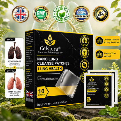 😍💝Celsiora® Nano Lung Cleanse Patches (stubborn mucus, COPD, chest tightness, shortness of breath, persistent cough, pneumonia)