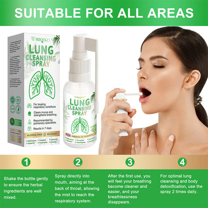 😍🎁MIQIKO® Advanced Lung Cleansing Spray, Clean the lungs ＆ respiratory tract🫁